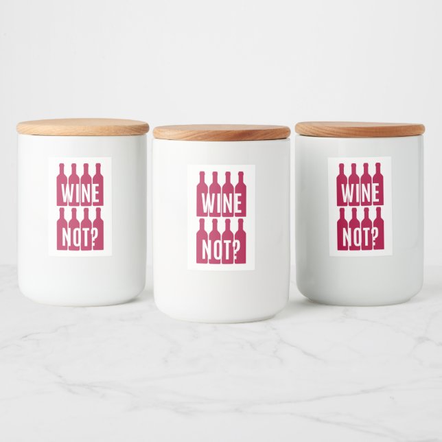 Rótulo Para Comida Vinho não (Garrafas)
