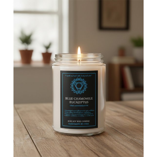 Rótulo Para Comida Vishuddha Throat Chakra Candle Label (Criador carregado)