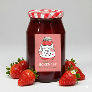 Rótulo Para Comida VOCÊ É MINHA GEMA Morango Artesanato Personalizado
