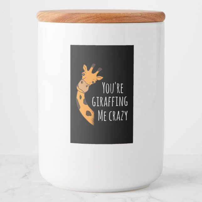 Rótulo Para Comida Você está me deixando louco (Frente)