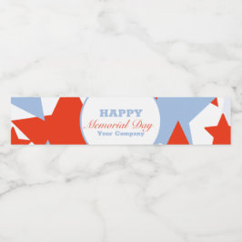 Rótulo Para Garrafa D'água Abstrato Stars Memorial Day