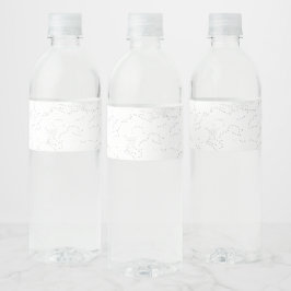 Rótulo Para Garrafa D'água Anúncio de Graduação Branco Elegante