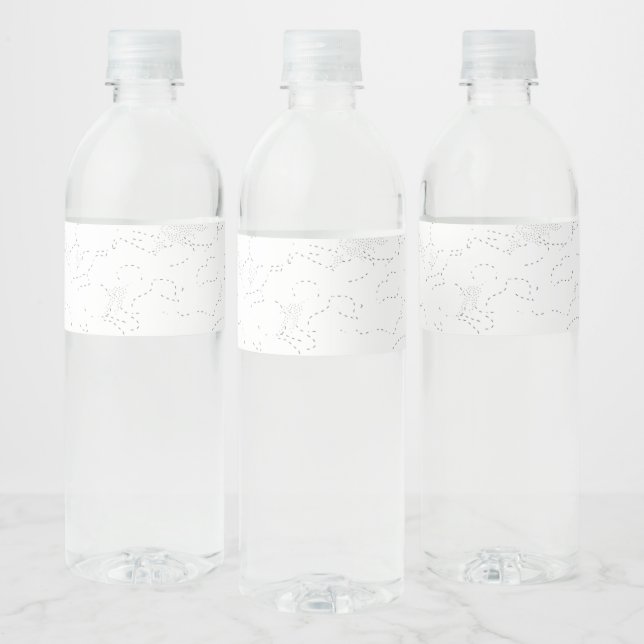 Rótulo Para Garrafa D'água Anúncio de Graduação Branco Elegante (Garrafas)