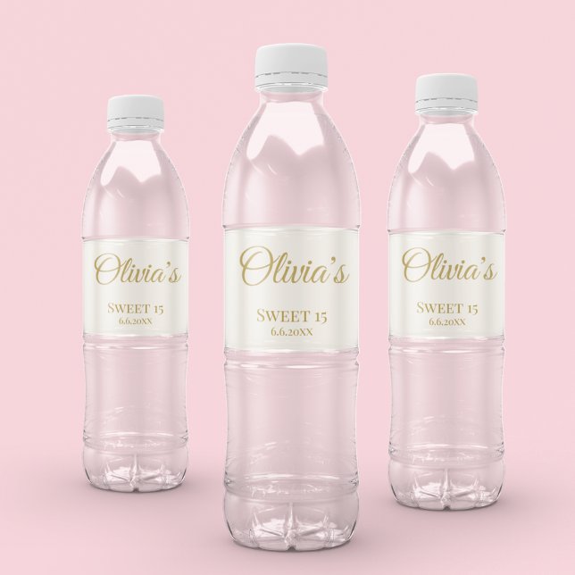 Rótulo Para Garrafa D'água Balé Rosé Soirée, personalizado (Criador carregado)