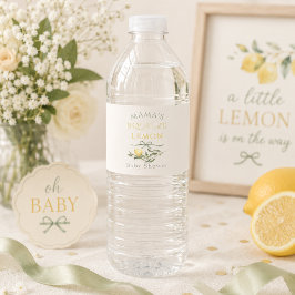 Rótulo Para Garrafa D'água Chá de Bebê Mama's Squeeze Limão Cítrico