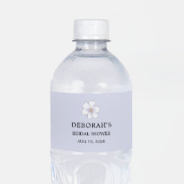 Rótulo Para Garrafa D'água Chá de Noiva Flor de Lilás