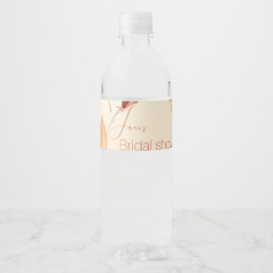 Rótulo Para Garrafa D'água Chá de panela floral Chic Autumn