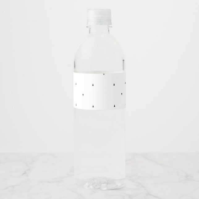 Rótulo Para Garrafa D'água Conjunto de Pastas com Padrão de Triângulo Minimal (Frente)