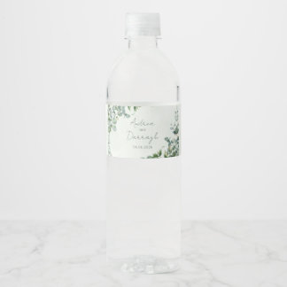 Rótulo Para Garrafa D'água Eucalyptus Wedding Water Bottle Label 1001A