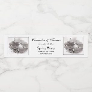 Rótulo Para Garrafa D'água Farol Montauk Point Hamptons Long Island NY