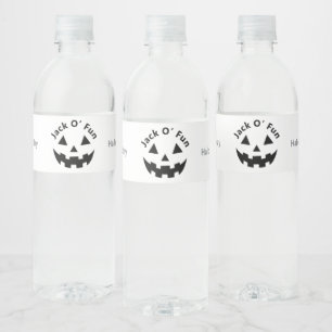 Rótulo Para Garrafa D'água Festa de Aniversário de Halloween Jack O’ Fun Ab