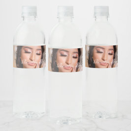 Rótulo Para Garrafa D'água Foto do roteiro Quinceanera 15 Birthday