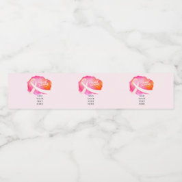 Rótulo Para Garrafa D'água Fundraiser de sensibilização para o Cancer, de fit