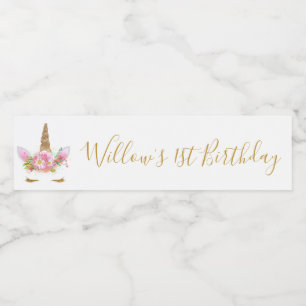 Rótulo Para Garrafa D'água Garrafa de Água do Unicórnio