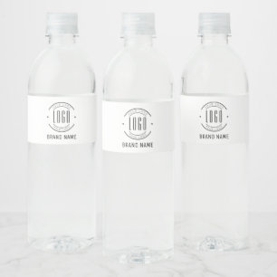 Rótulo Para Garrafa D'água logotipo personalizado moderno da empresa marca co