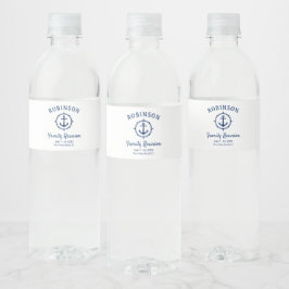 Rótulo Para Garrafa D'água Marinho de Reunião da Família de Ancoragem Náutica