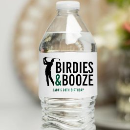 Rótulo Para Garrafa D'água Membro do Birdies & Booze Adult Golf Club Aniversá