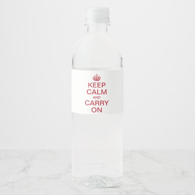 Rótulo Para Garrafa D'água Meme personalizado da Internet MANTÉM CALM e CARRE (Frente)