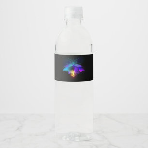 Rótulo Para Garrafa D'água Neon Firefly a preto