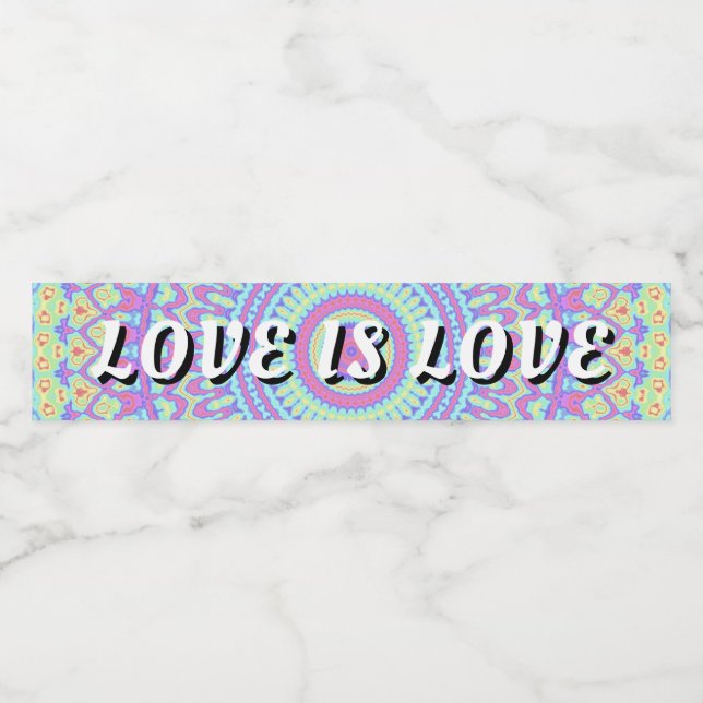 Rótulo Para Garrafa D'água Orgulho Love Is Love (Rótulo Único)