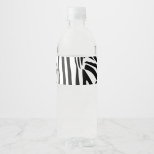 Rótulo Para Garrafa D'água Padrão de zebra