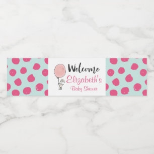 Rótulo Para Garrafa D'água Pouco coelho que guardara um chá de fraldas do