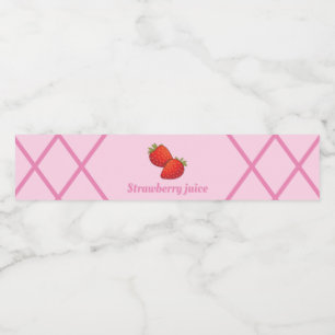 Rótulo Para Garrafa D'água Sumo de morango
