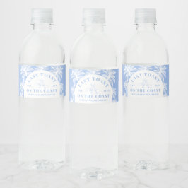 Rótulo Para Garrafa D'água Último Brinde Na Bachelorette Costeira Da Praia Co