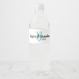 Rótulo Para Garrafa D'água Wedding Water Bottle Sticker WW-006v1