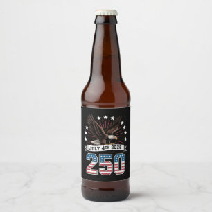 Rótulo Para Garrafa De Cerveja 250º Aniversário Patriótico 4 De Julho 1776 2026