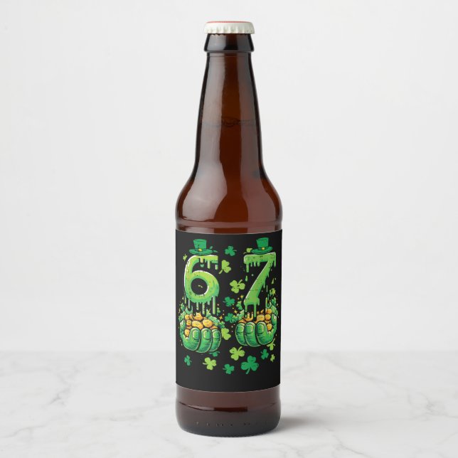 Rótulo Para Garrafa De Cerveja 6 7 St Patricks Day (Frente)