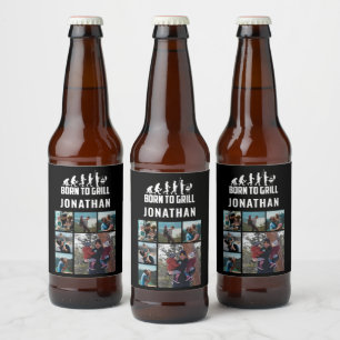 Rótulo Para Garrafa De Cerveja 6 Dia de os pais De Colagem De Fotografias Para CH
