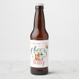 Rótulo Para Garrafa De Cerveja 6 x COED Cheers to Baby is Breers Botles