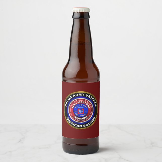 Rótulo Para Garrafa De Cerveja 82ª Divisão Aerotransportada (Frente)