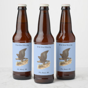 Rótulo Para Garrafa De Cerveja A Águia Ouro (Aquila chrysaetos) NY Imagem do Páss
