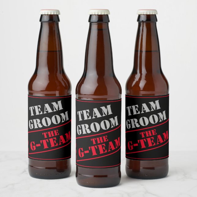 Rótulo Para Garrafa De Cerveja A Equipe G-Team Groom (Garrafas)