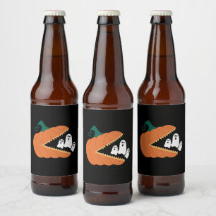 Rótulo Para Garrafa De Cerveja Abóbora de Halloween Fantasmas Engraçados Meninos 