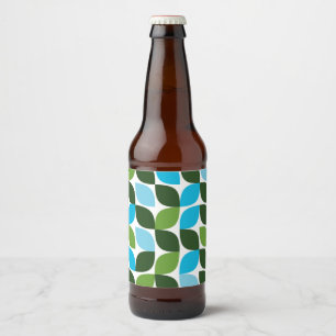 Rótulo Para Garrafa De Cerveja abstrato da natureza moderna, azul, verde, legal