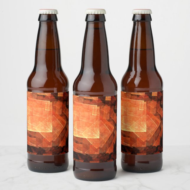Rótulo Para Garrafa De Cerveja Abstrato de Arte da Janela (Garrafas)