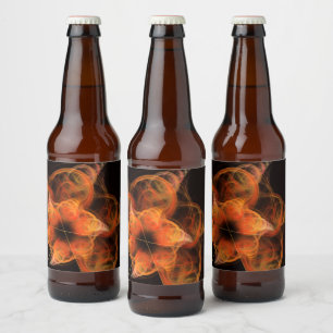 Rótulo Para Garrafa De Cerveja Abstrato de arte leve