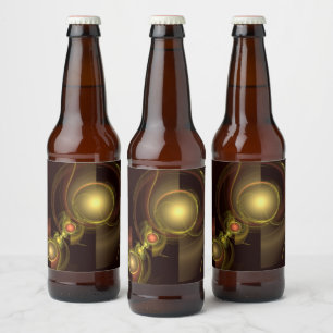 Rótulo Para Garrafa De Cerveja Abstrato de Conexão Inteira