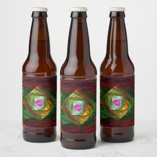 Rótulo Para Garrafa De Cerveja Abstrato de Conexões Dinâmicas