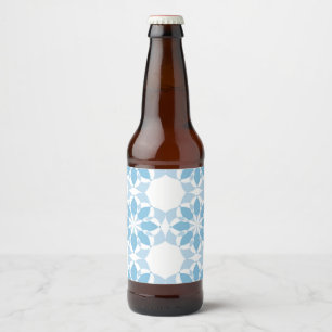 Rótulo Para Garrafa De Cerveja abstrato de flores legal, giro, moderno e único