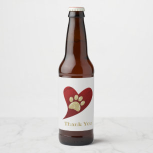 Rótulo Para Garrafa De Cerveja Agradeço A Apreciação Impressa Da Dourada Pata 