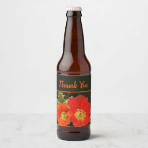 Rótulo Para Garrafa De Cerveja Agradeço A Sua Apreciação Das Flores De Cactus