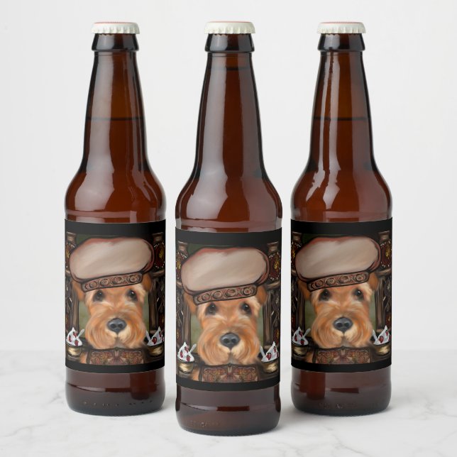 RÓTULO PARA GARRAFA DE CERVEJA AIREDALE TERRIER (Garrafas)