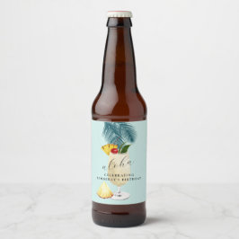 Rótulo Para Garrafa De Cerveja Aloha Pina Colada Festa de aniversário de coquetel