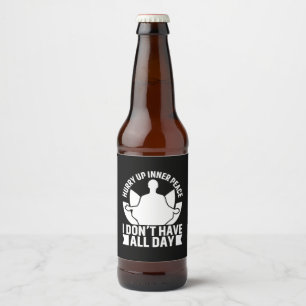 Rótulo Para Garrafa De Cerveja Amante de Yoga   Não Tenho o Dia Todo