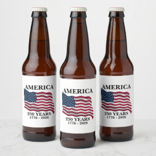 Rótulo Para Garrafa De Cerveja América 250 Anos