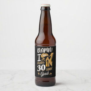 Rótulo Para Garrafa De Cerveja Aniversário de 30 anos   Faço 30 Pareceres Bons
